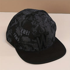 Classic Punk Hip Hop Baseball Cap Flat Brimmed Hat 100% Cotton Snapback