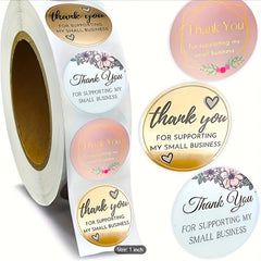 500pcs Thank You Stickers 2 3 Pattern Gift Sealing Christmas Scrapbooking Labels