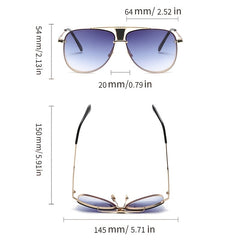 European American Cut Edge Chain Leg Cat Eye Sunglasses