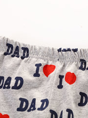 Toddler Boys Pajamas Set I Love Dad I Love Mom