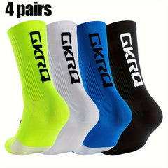 4 Pairs Quick Dry Cycling Socks for Sports