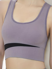 Colorblock Wireless Sports Bra for Women
