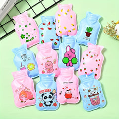 4pcs Cartoon Pattern Hot Water Bag Leak-proof Portable Hand Warmer Winter