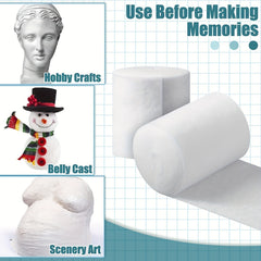 5 Rolls Cast Pad Soft Gauze Bandage for Halloween Crafts