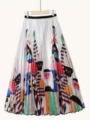 Women's Funny Print Maxi Skirt