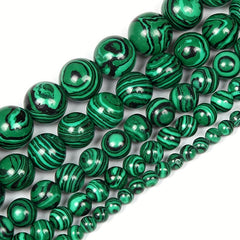 Malachite Stone Beads for DIY Jewelry Making 4-12 MM