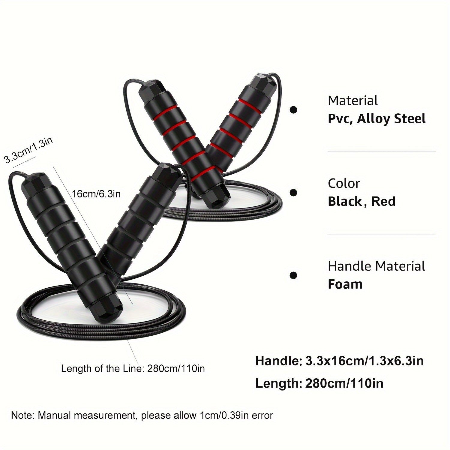 Tangle Speed Jump Rope with Ball Bearings and Foam Handle 110in