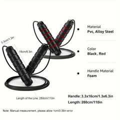 Tangle Speed Jump Rope with Ball Bearings and Foam Handle 110in