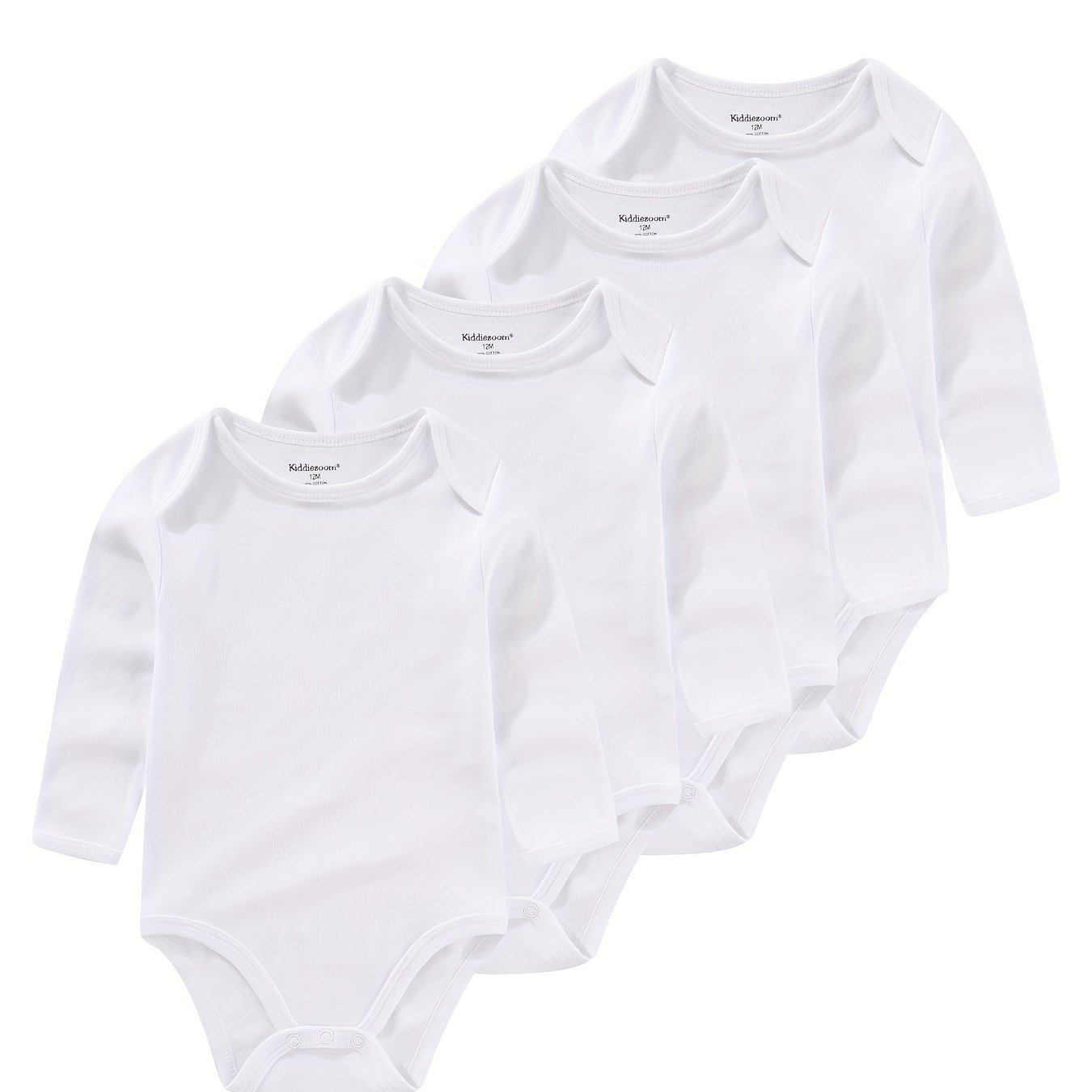 4Pcs Set Unisex Long Sleeve Baby Bodysuits Cotton Newborn Baby Clothes