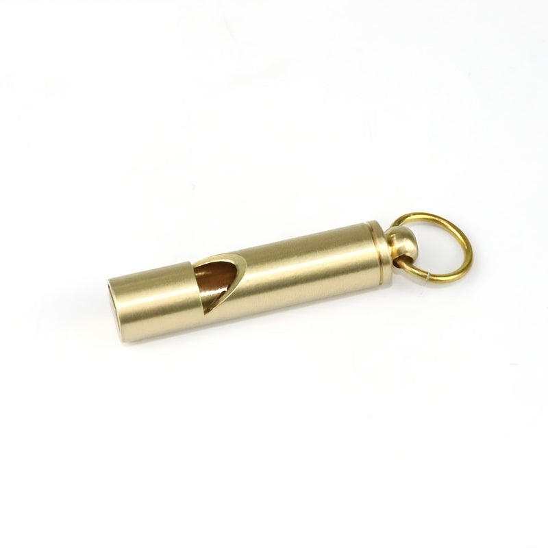 Brass Emergency Survival Whistle Keychain Outdoor Tool