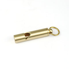 Brass Emergency Survival Whistle Keychain Outdoor Tool