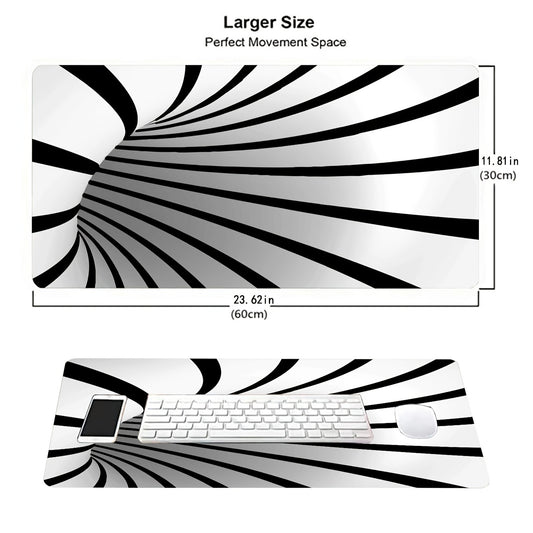 Oversized Gaming Desk Pad Disordered Theme Pattern 3D Printed Mouse Pad