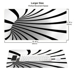 Oversized Gaming Desk Pad Disordered Theme Pattern 3D Printed Mouse Pad