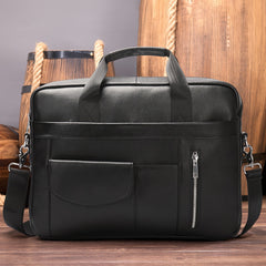 Men's Leather Briefcase Shoulder Bag Classic Large Capacity Crossbody Bags