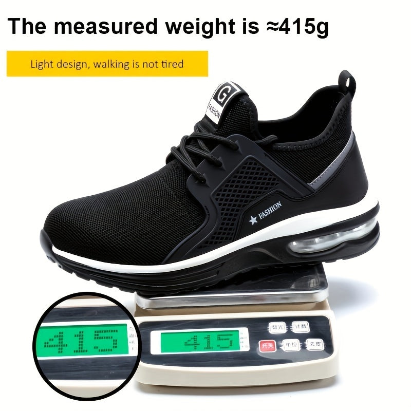 Men's Breathable Mesh Work Sneakers Anti Slip Knit Sneakers