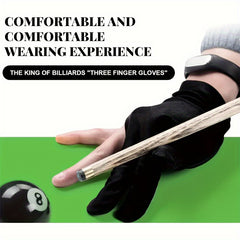 10pcs Billiard Gloves 3 Finger Anti-slip Fingerless Left Right Hand
