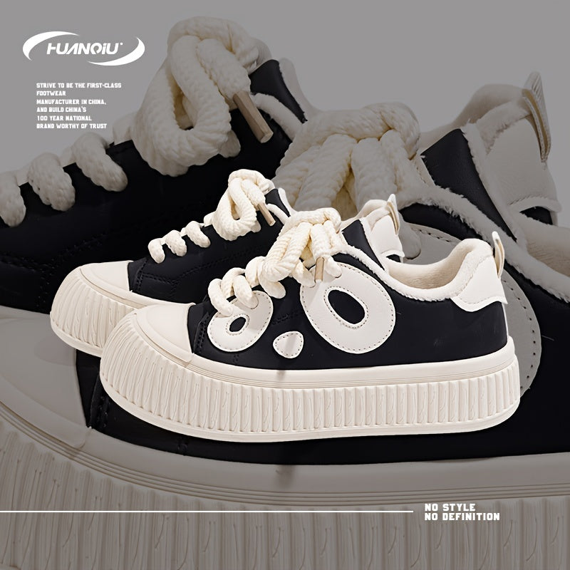 Women's Panda Pattern Platform Sneakers
