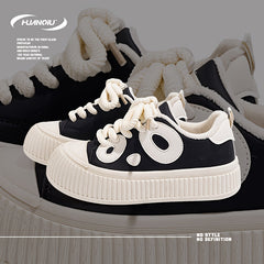 Women's Panda Pattern Platform Sneakers