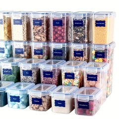 36pcs Reusable Food Storage Container Labels Waterproof Blackboard Sticker