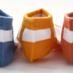 5 Pairs Kids Boys Cotton Letter Short Tube Boat Socks for Summer Spring