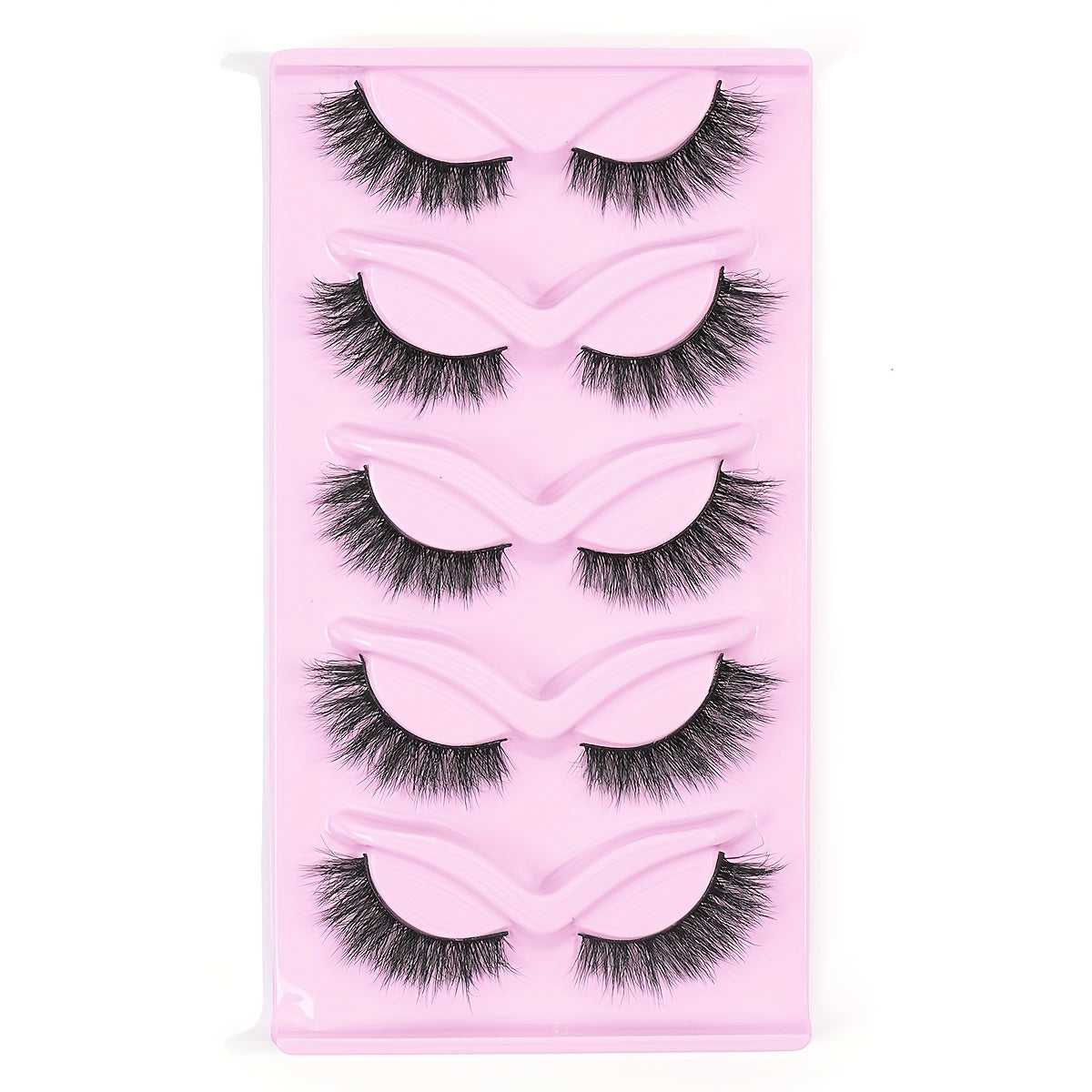 5 Pairs False Eyelashes Thick Fluffy Lashes Extension