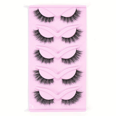 5 Pairs False Eyelashes Thick Fluffy Lashes Extension