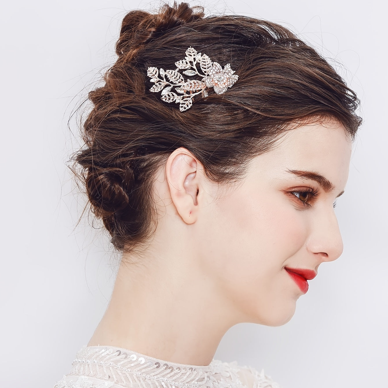 Floral Bridal Hair Comb Wedding Hair Accessories