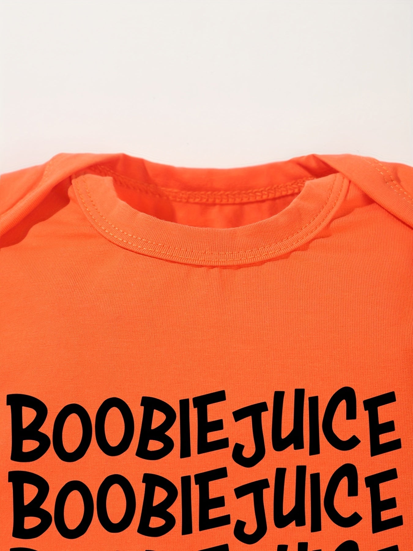 Halloween Baby Onesies Letter Print Crew Neck Style Baby Bodysuits