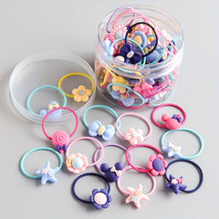 40pcs Kids Elastic Hair Rope Girls Headwear Hair Accessories