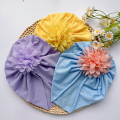 Soft Elastic Turban for Baby Girls Flower Headband