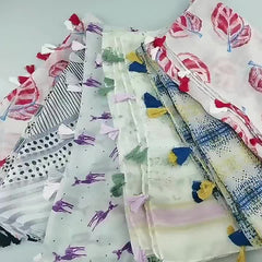 Floral Fringed Scarf Mature Soft Sunscreen Shawl Wrap Long