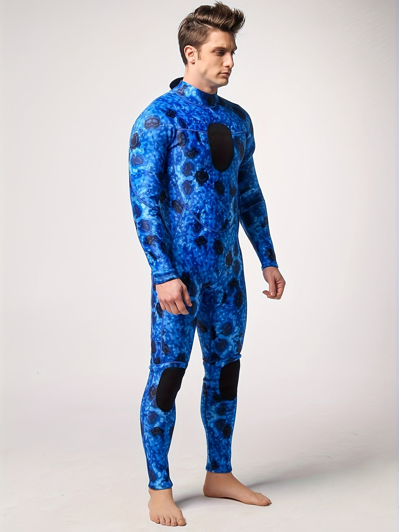 Men's Camo Neoprene Diving Suit 3mm Warm One Piece Wetsuit