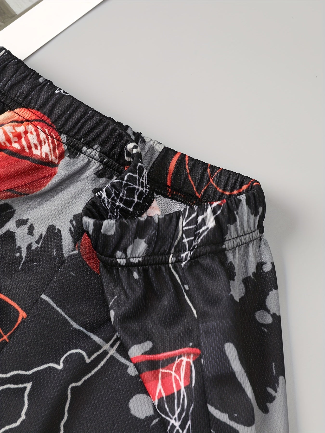 Basketball Print Boys Comfortable Creative Shorts