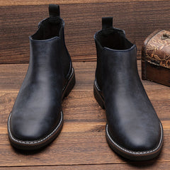 Men's Chelsea Boots Slip On Round Toe Ankle Boot