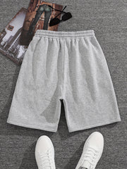 Men's R Graphic Drawstring Shorts for Summer