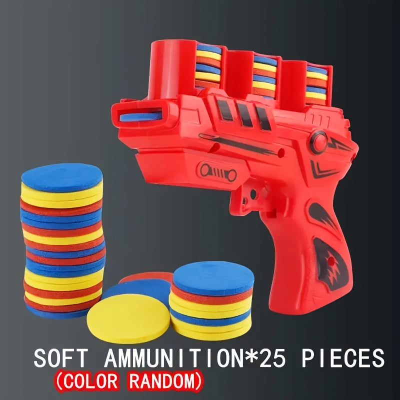 Space Themed Flying Saucer Gun with Soft Bullets & Disc Launcher Toy