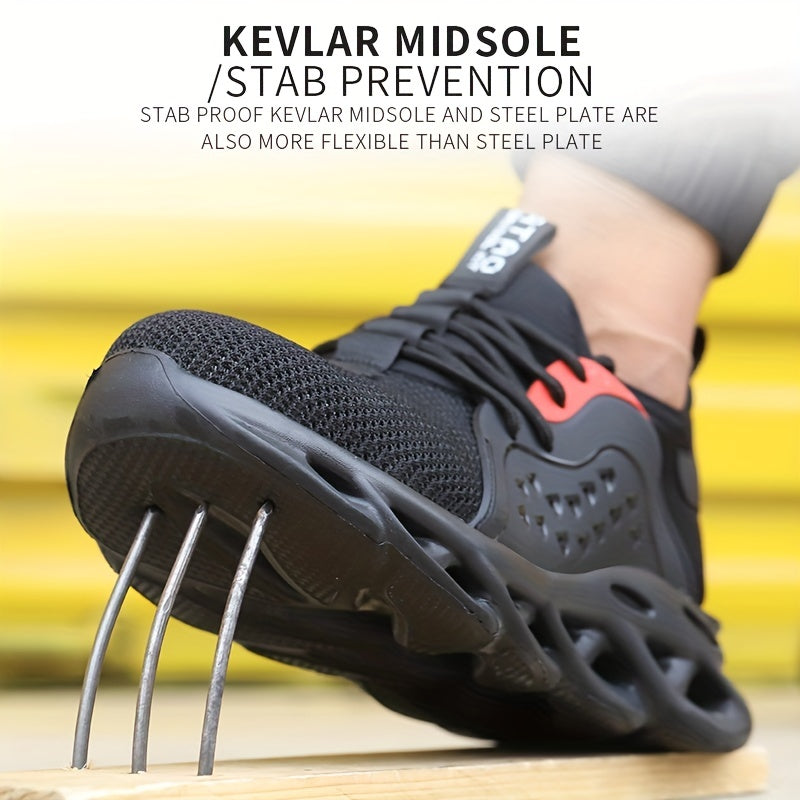 Men's Puncture Proof Work Safety Shoes Steel Toe Lightweight Industrial Sneakers