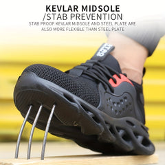 Men's Puncture Proof Work Safety Shoes Steel Toe Lightweight Industrial Sneakers