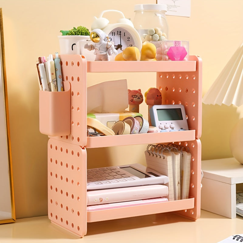 Desktop Organizer Shelf Stationery Organizer With Pen Holder