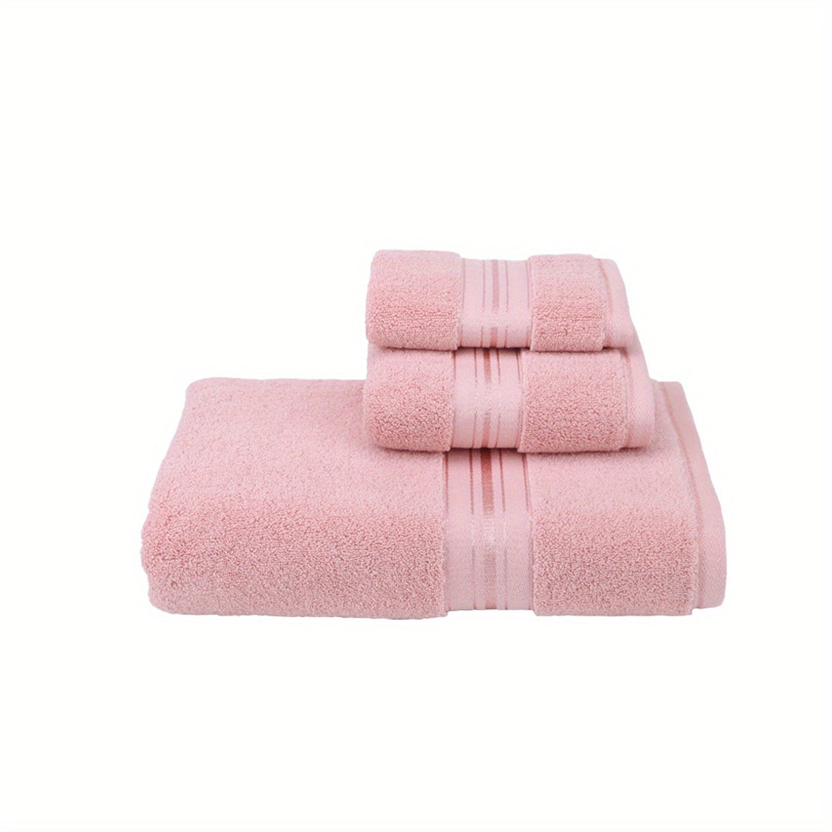 6pcs Solid Bathroom Towels Set Soft Cotton Towels - 6 Colors