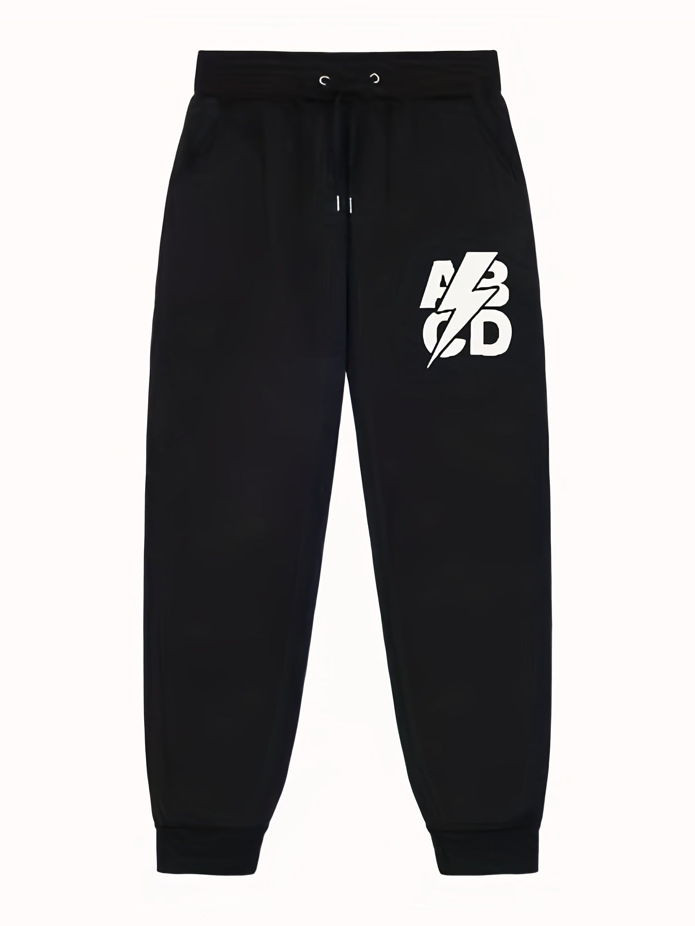Men's Letter Print Joggers Casual Loose Fit Drawstring Pants