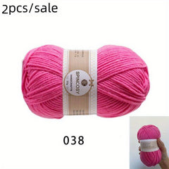 2pcs 4 Strand Wool 0.11lb 110m Acrylic Hand Woven DIY Needlework