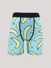 Stretch Men's Boxer Shorts Banana Pattern Underwear