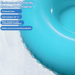 Snow Tube 31.5in Shockproof Skiing Circle Thick Base Leakproof Snowflake Print