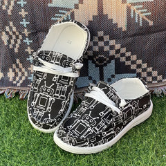 Robot Pattern Skate Shoes Lightweight Walking Breathable Running Shoes