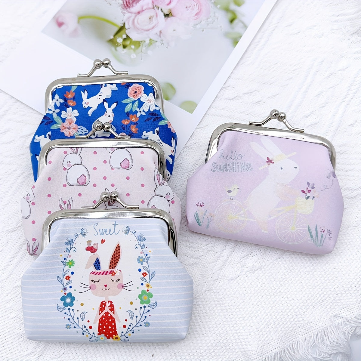Girls Coin Purse Rabbit Pattern Coin Purse Bag Birthday Gift