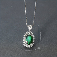 Green Gemstone Pendant Fashionable Jewelry for Women