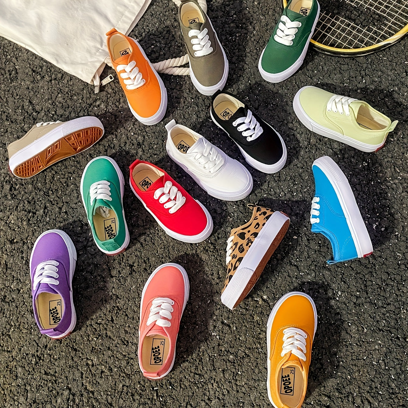 Boy's Solid Skate Shoes Non Slip Casual Sneakers For Kids