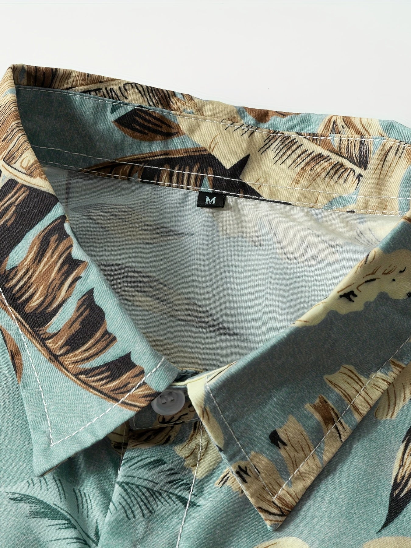 Men's Flowers Print Short Sleeve Beach Shirt