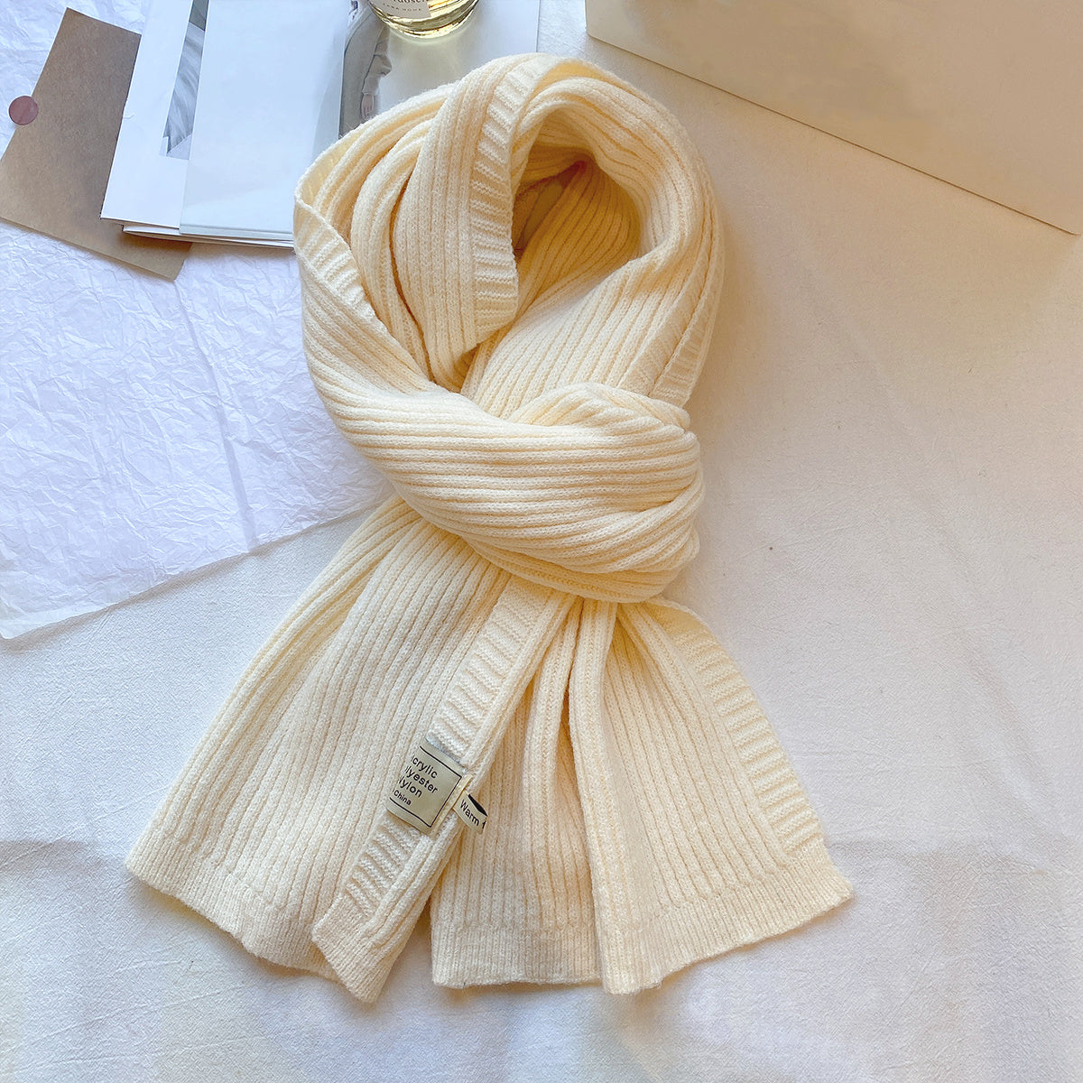 Knitted Winter Long Scarf Cold Weather Scarves for Women